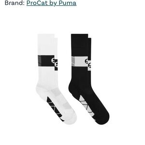 ProCat by Puma Black and White Athletic Socks size M